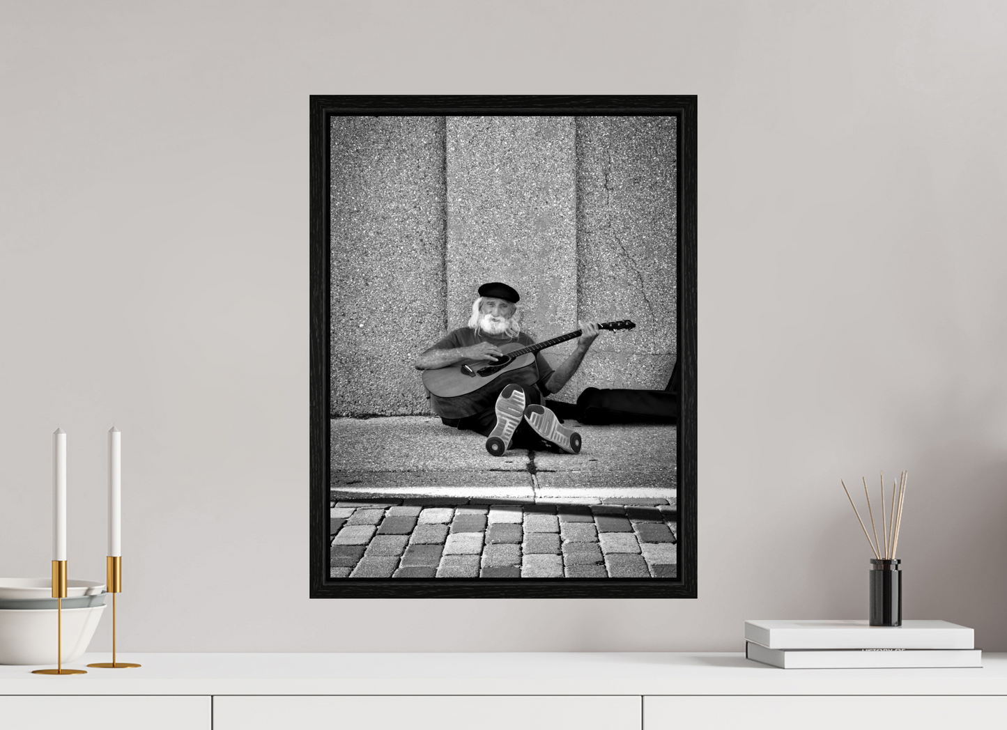 15 x 20″, Black and White Ancient City Melody