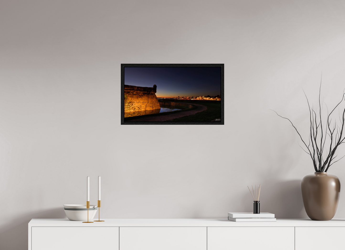 24 x 13.5″, Floater Frame Before the Light at the Castillo